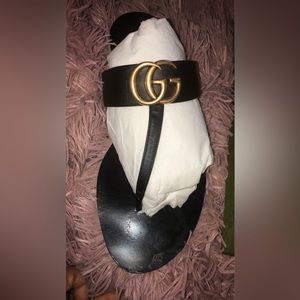 Gucci Black Thong Sandal